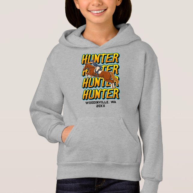 Anpassningsbar Hunter Horse-händelse eller platsda T Shirt (Framsida)