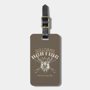 Anpassningsbar Hunter NAMN Hjort Trophy Rifle Hunt Bagagebricka