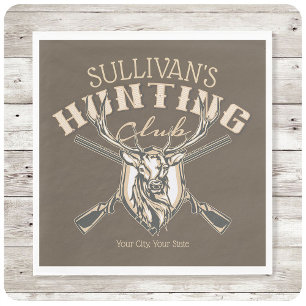 Anpassningsbar Hunter NAMN Hjort Trophy Rifle Hunt Pappersservett
