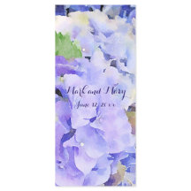 Anpassningsbar Hydrangea Bröllop eller Event Menu