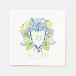 Anpassningsbar Hydrangea Cocktail Bröllop Napkins Pappersservett