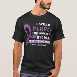 Anpassningsbar I Bära Lila för cancermedvetenhet T Shirt
