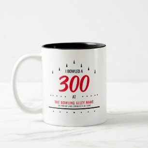 Anpassningsbar "I BOWLED A 300" Bowling Alley Merc Två-Tonad Mugg