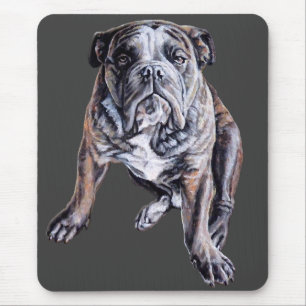 Anpassningsbar i Bulldog Art Mousepad English Bull Musmatta
