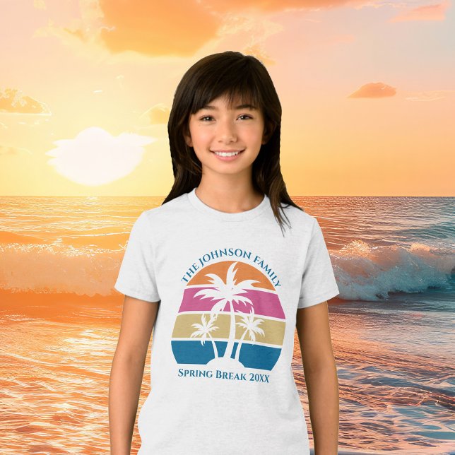 Anpassningsbar i Cute Beach Sunset Handflatan Träd T Shirt (Skapare uppladdad)