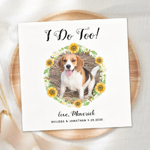 Anpassningsbar I gör för solblommor Pet Photo Hund Pappersservett