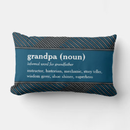 Anpassningsbar i Grandpa-lexikondefinition blått Lumbarkudde