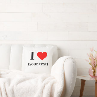 ANPASSNINGSBAR! I Heart Dekorativ kudde 16-tums x