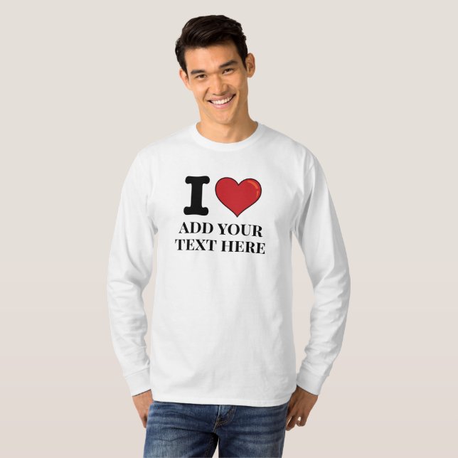 Anpassningsbar I Hjärta T Shirt (Hel framsida)