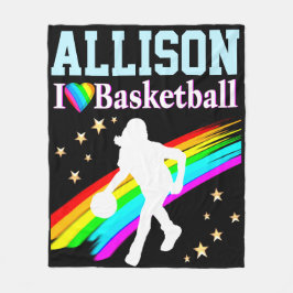 ANPASSNINGSBAR I KÄRLEK BASKETBALL FLEECE BLANKET