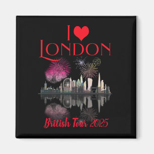 Anpassningsbar I Kärlek London Skyline Coronation Magnet