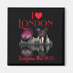 Anpassningsbar I Kärlek London Skyline Kung Corona Magnet