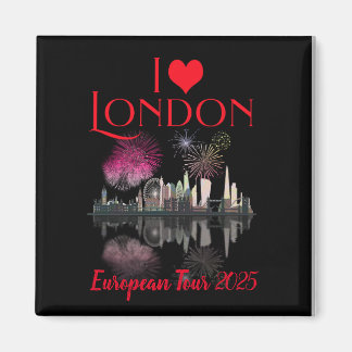 Anpassningsbar I Kärlek London Skyline Kung Corona Magnet