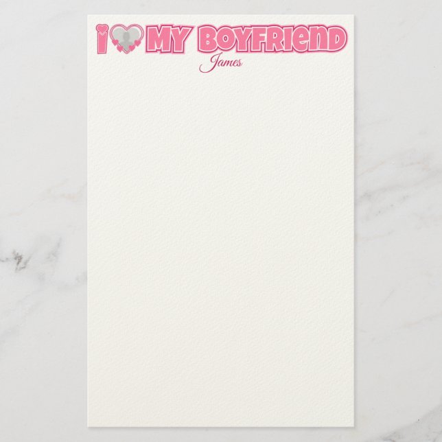 Anpassningsbar I Kärlek Min Boyvän - Lägg till bil Brevpapper (Framsida)
