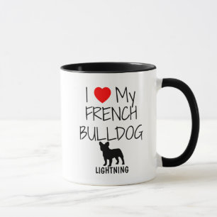 Anpassningsbar I Kärlek Min Fransk Bulldog Mugg