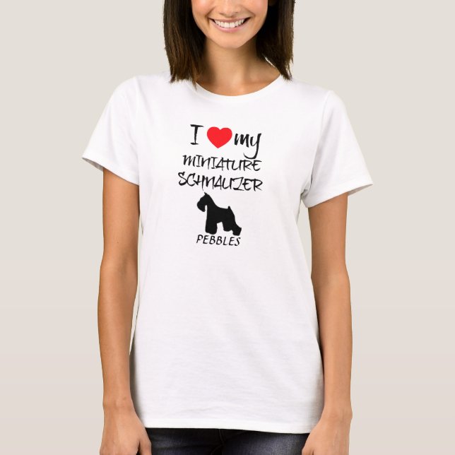 Anpassningsbar I Kärlek Min minister Schnauzer Tee (Framsida)