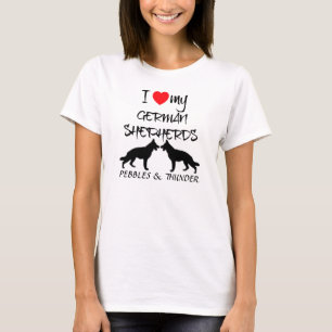 Anpassningsbar I Kärlek Min tyska shepherd Tee Shirt