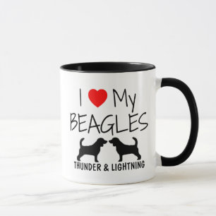 Anpassningsbar I Kärlek Mina Beagles Mugg