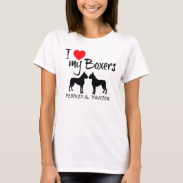 Anpassningsbar I Kärlek Mina boxare Tee Shirt