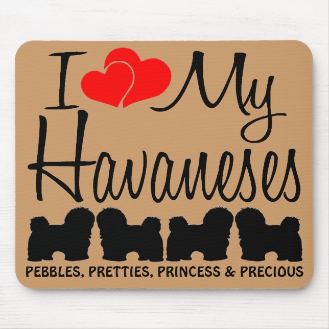 Anpassningsbar I Kärlek Mina fyra Havannes Musmatta (Framsidan)