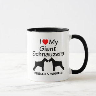 Anpassningsbar I Kärlek Mina två Giant Schnauzer H Mugg