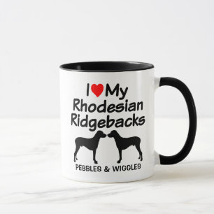 Anpassningsbar I Kärlek Mina två Rhodesian Ridgeba Mugg