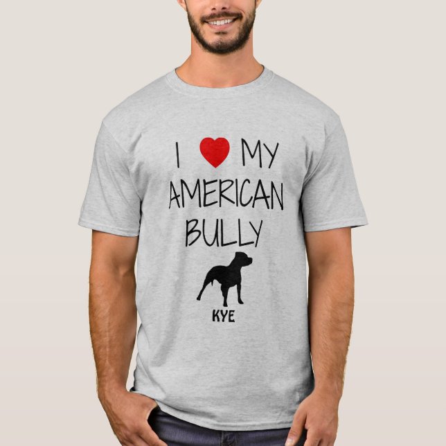 Anpassningsbar I Kärlek My American Bully Pitbull Tröja (Framsida)