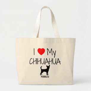 Anpassningsbar I Kärlek My Chihuahua Jumbo Tygkasse