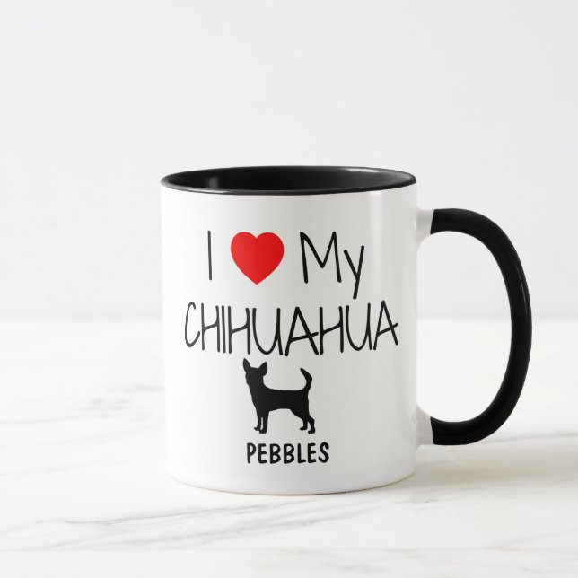 Anpassningsbar I Kärlek My Chihuahua Mugg (Höger)