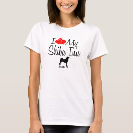 Anpassningsbar I Kärlek My Shiba Inu T-shirt