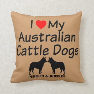 Anpassningsbar I Kärlek My Two Australian Cattle H Kudde