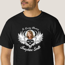 Anpassningsbar i Loving Memory Angel Vingar Photo T Shirt