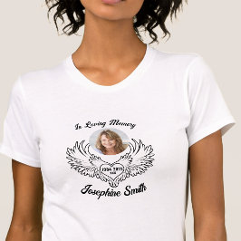 Anpassningsbar i Loving Memory Angel Vingar Photo T Shirt