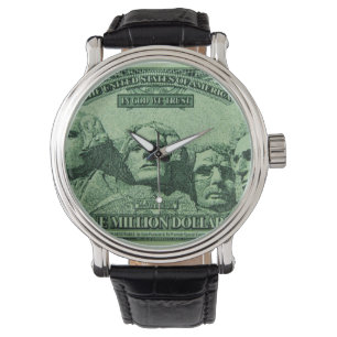 Anpassningsbar i miljoner dollar i pengarar armbandsur