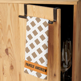 Anpassningsbar i monogrammet av moderna diamanter  kökshandduk