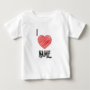 ANPASSNINGSBAR I ♥ NAMN T SHIRT