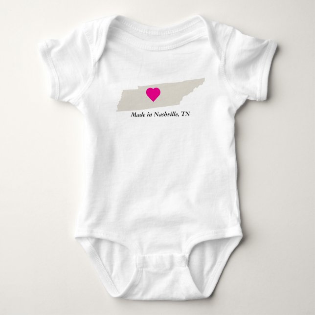 Anpassningsbar i Tennessee-staten Kärlek Baby Tee (Framsida)