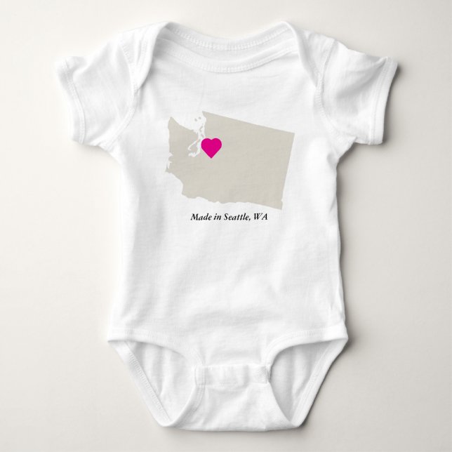 Anpassningsbar i Washington Kärlek Baby Tee Shirt (Framsida)