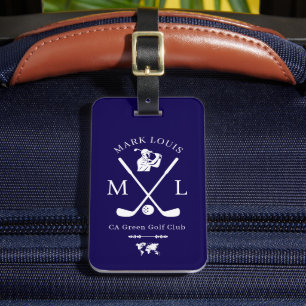 Anpassningsbar-ID Coola Blue-Märkre för golfer Bagagebricka