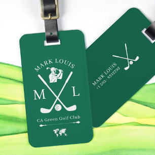 Anpassningsbar-ID-Märkre för golfer Bagagebricka