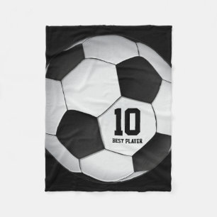 Anpassningsbar ikon Fotboll boll Fleecefilt