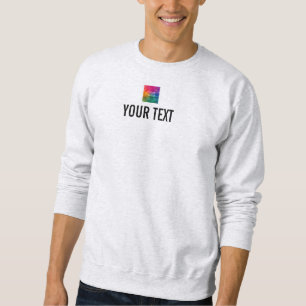 Anpassningsbar Image Logotyp Text Namn här Manar A Lång Ärmad Tröja