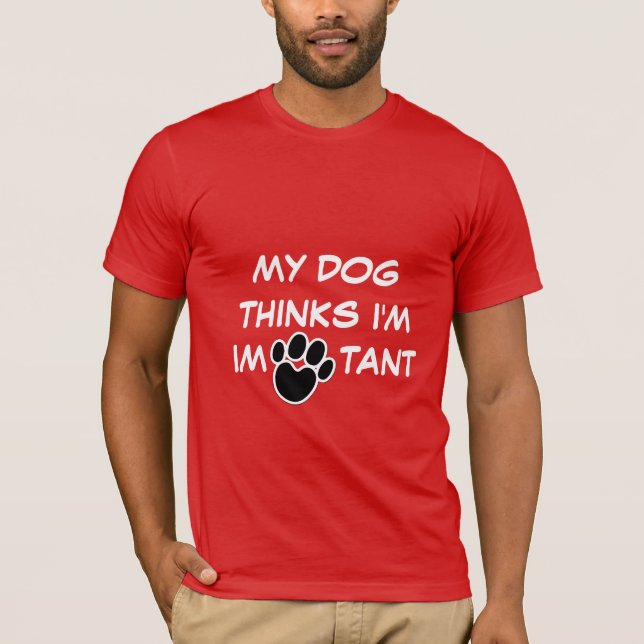 Anpassningsbar IMPAWTANT Hund Pappa T Shirt (Framsida)