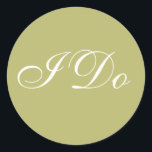 Anpassningsbar Inbjudan Oliv grönt: Jag gör Bröllo Runt Klistermärke<br><div class="desc">Anpassningsbar Inbjudan Oliv grönt: Jag gör Bröllop som ger Sälar kuvert Stickers Färg matchade Oliv grönt Bröllop Oliv grönt och vita kuvert - de som är engagerade försöker ofta ta reda på: vilken bröllopsstämpel kommer att få mina inbjudningar att framträda? De här är väl designade och gör att dina egna...</div>