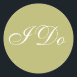 Anpassningsbar Inbjudan Oliv grönt: Jag gör Bröllo Runt Klistermärke<br><div class="desc">Anpassningsbar Inbjudan Oliv grönt: Jag gör Bröllop som ger Sälar kuvert Stickers Färg matchade Oliv grönt Bröllop Oliv grönt och vita kuvert - de som är engagerade försöker ofta ta reda på: vilken bröllopsstämpel kommer att få mina inbjudningar att framträda? De här är väl designade och gör att dina egna...</div>