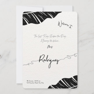 Anpassningsbar Inbjudningskort för möhippan - Eleg