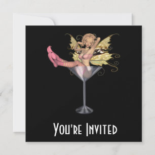 ANPASSNINGSBAR INBJUDNINGSKORT - Rosa Martini Glas