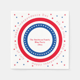 Anpassningsbar Independence day Rött vitt blått st Pappersservett