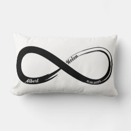 Anpassningsbar Infinity Par Bröllop-årsjubilj Lumbarkudde