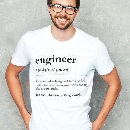 Anpassningsbar Ingenjör Definition Funny Engineeri T Shirt